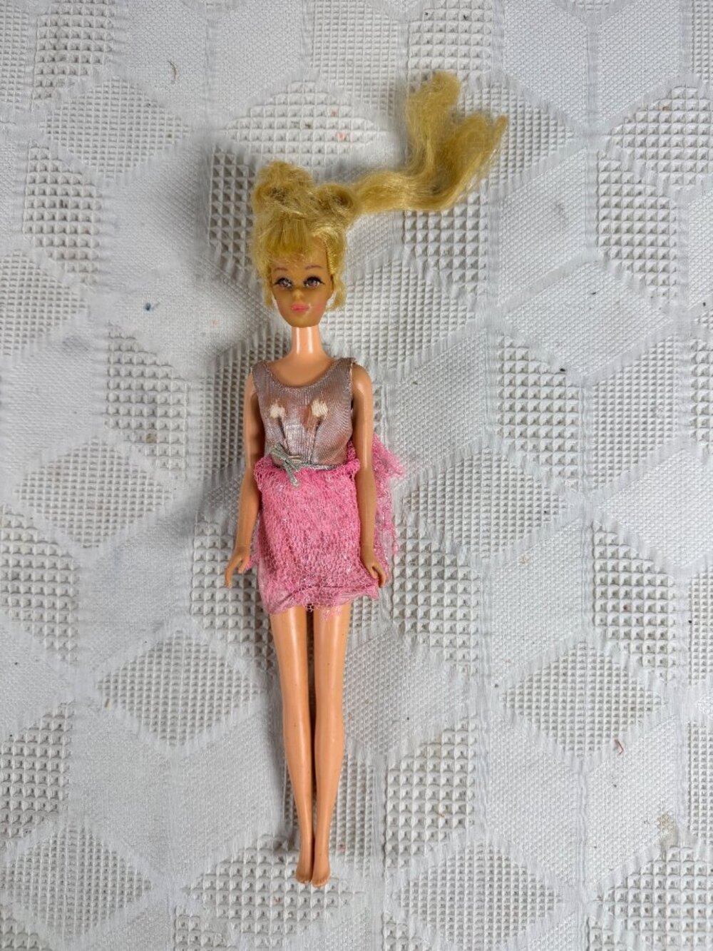 Vintage 1970 Francie Growin Pretty Hair Doll Mod Friend of Barbie Fringe Lashes